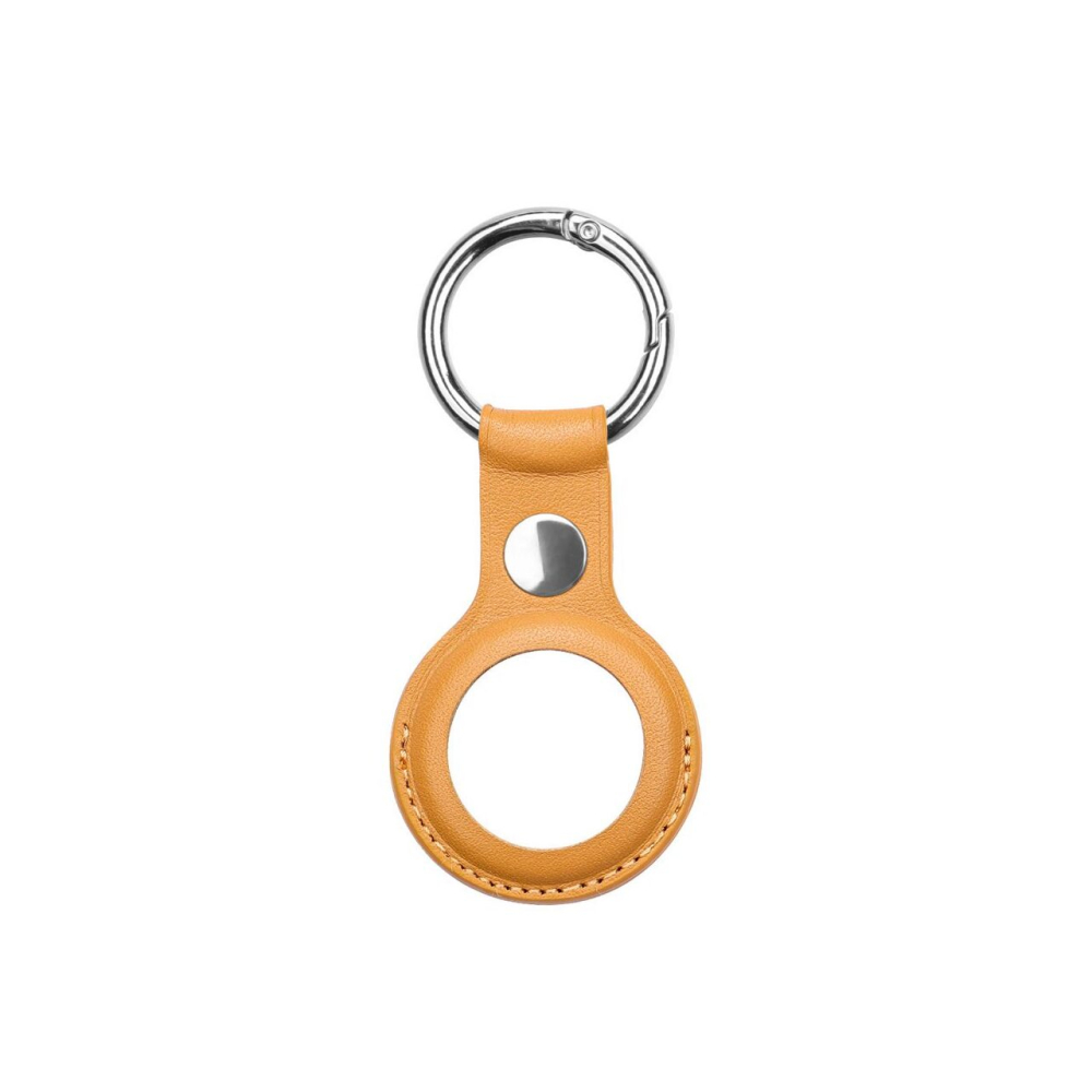 Husa AirTag Lemontti Leather Light Brown (breloc chei) [3]