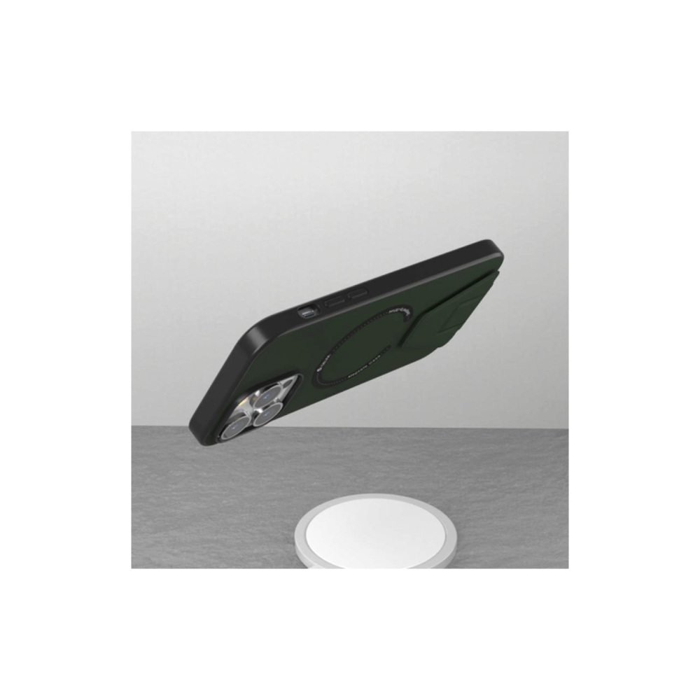 Husa cu suport iPhone 14 Pro Max Devia Randy Series Magnetic Army Green [2]