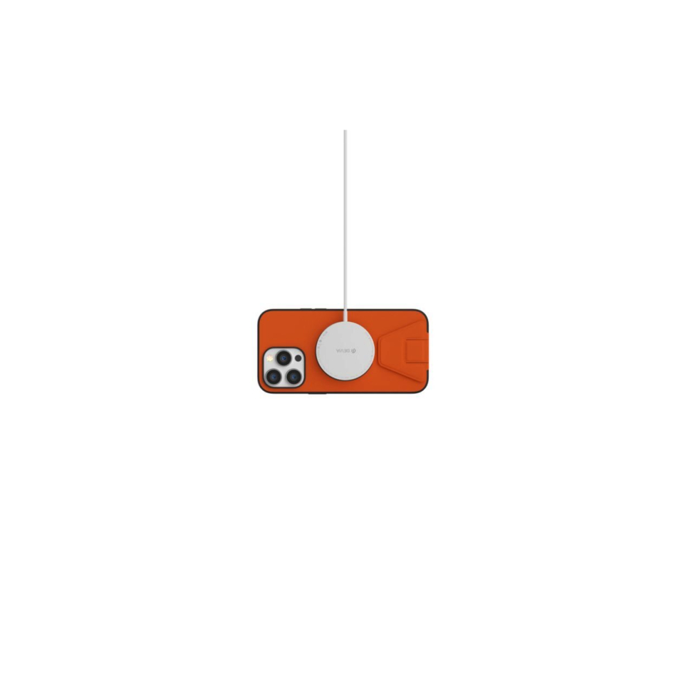 Husa cu suport iPhone 14 Pro Max Devia Randy Series Magnetic Orange [2]