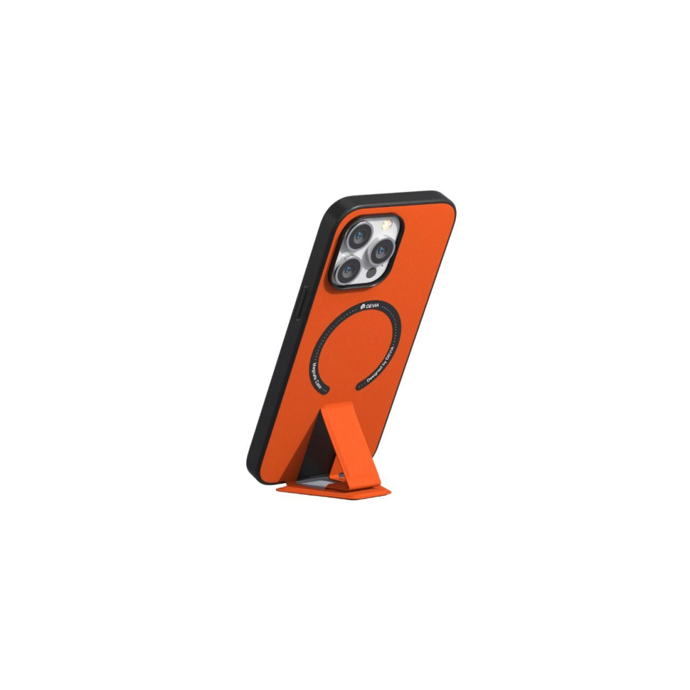 Husa cu suport iPhone 14 Pro Max Devia Randy Series Magnetic Orange [5]