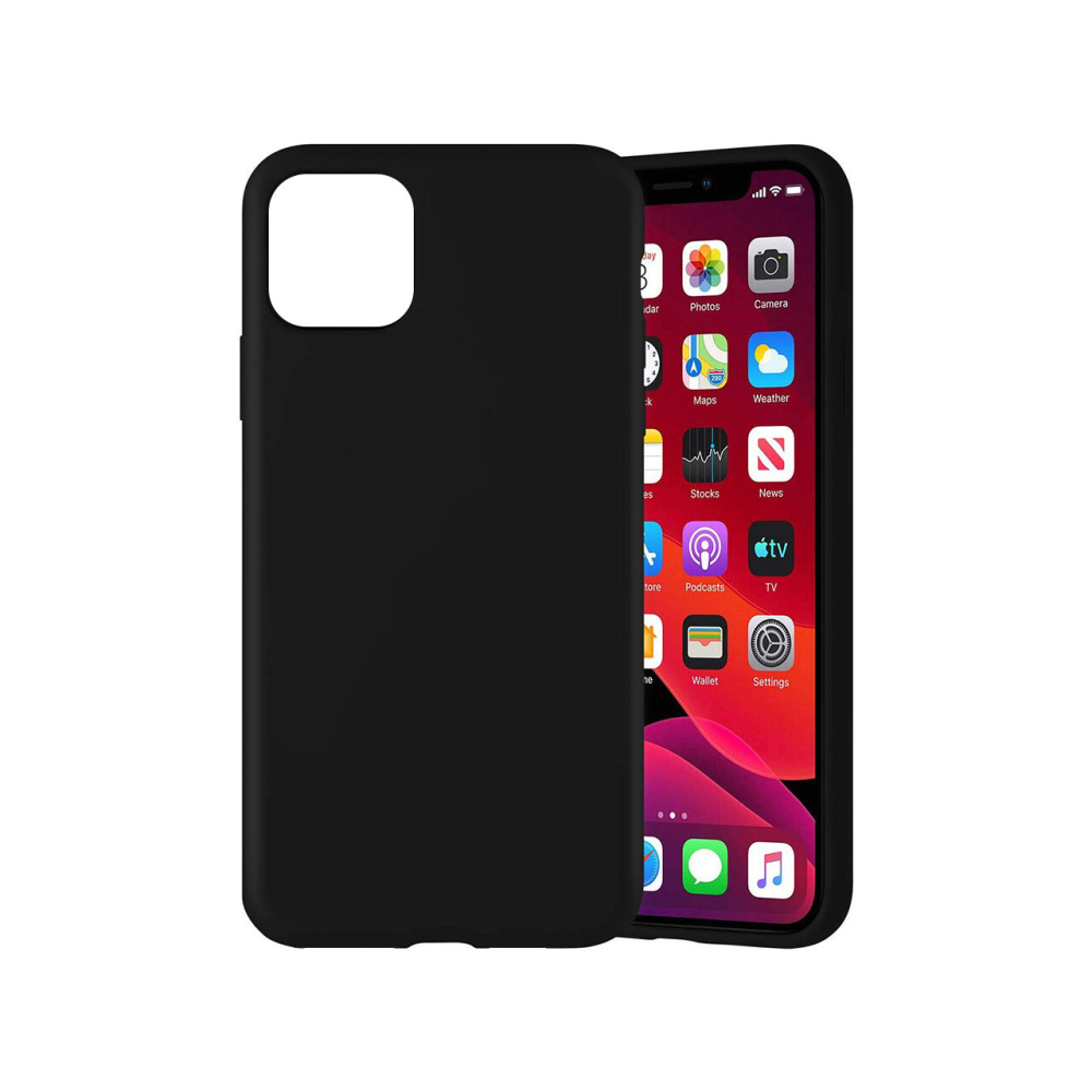 Husa iPhone 11 Pro Lemontti Liquid Silicon Black [10]