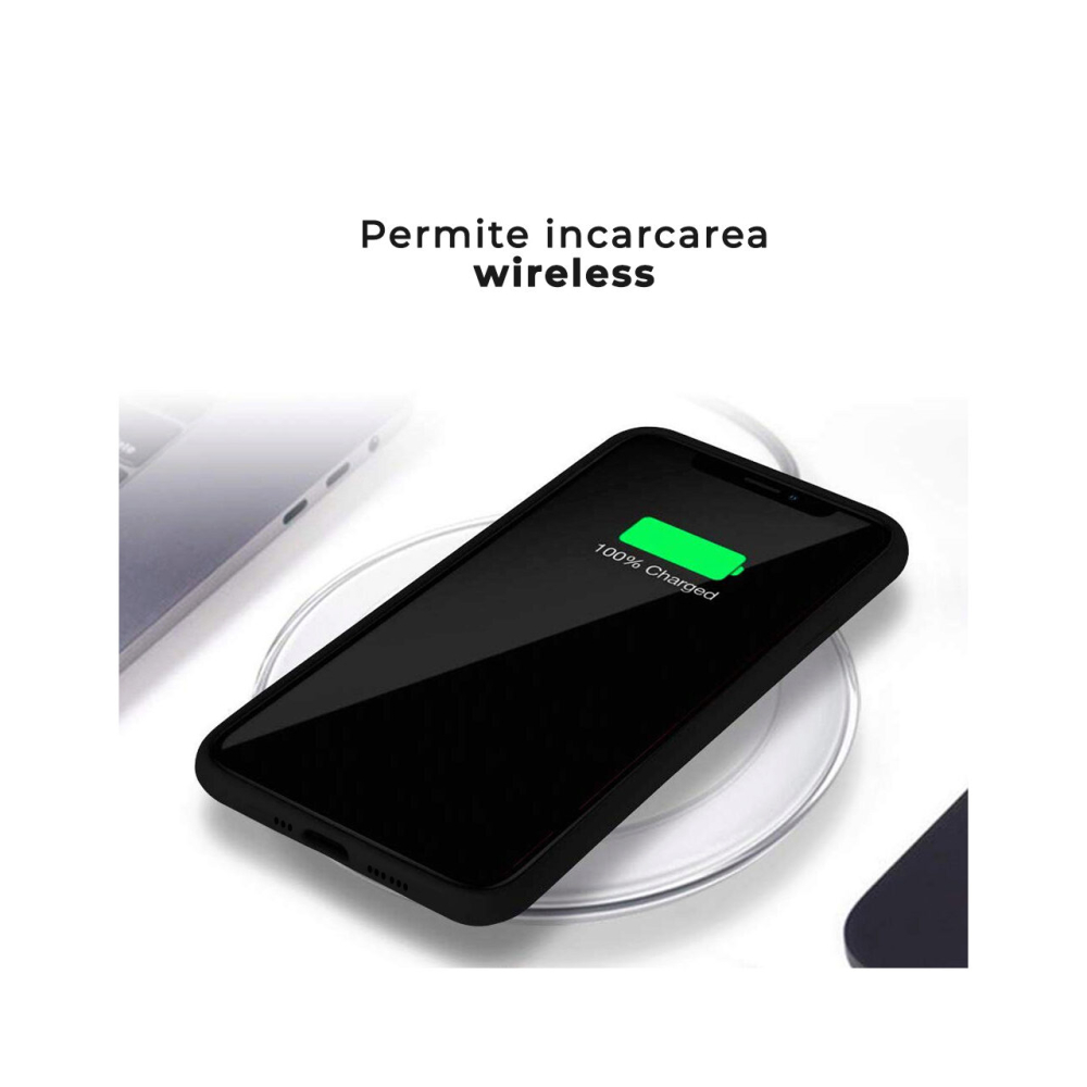 Husa iPhone 11 Pro Lemontti Liquid Silicon Black [8]