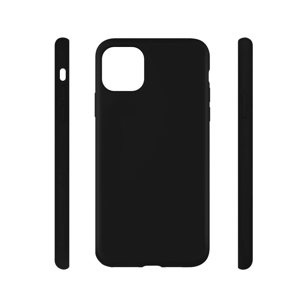 Husa iPhone 11 Pro Lemontti Liquid Silicon Black [9]