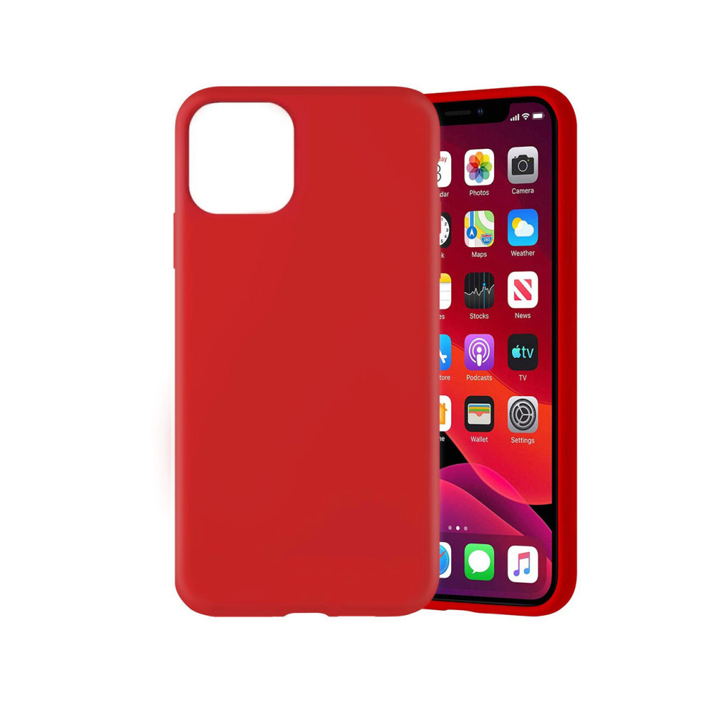 Husa iPhone 11 Pro Lemontti Liquid Silicon Red [12]