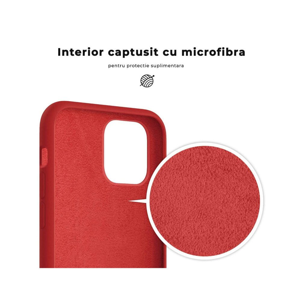 Husa iPhone 11 Pro Lemontti Liquid Silicon Red [5]