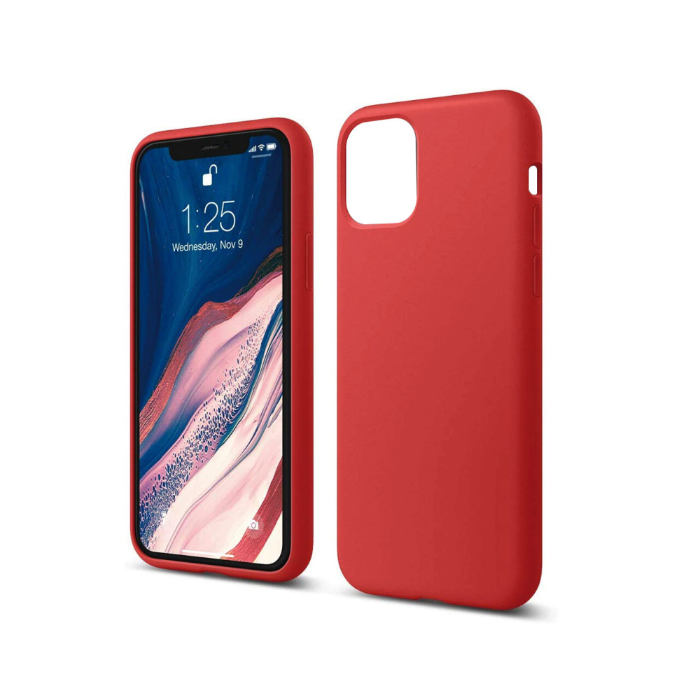 Husa iPhone 11 Pro Lemontti Liquid Silicon Red [8]