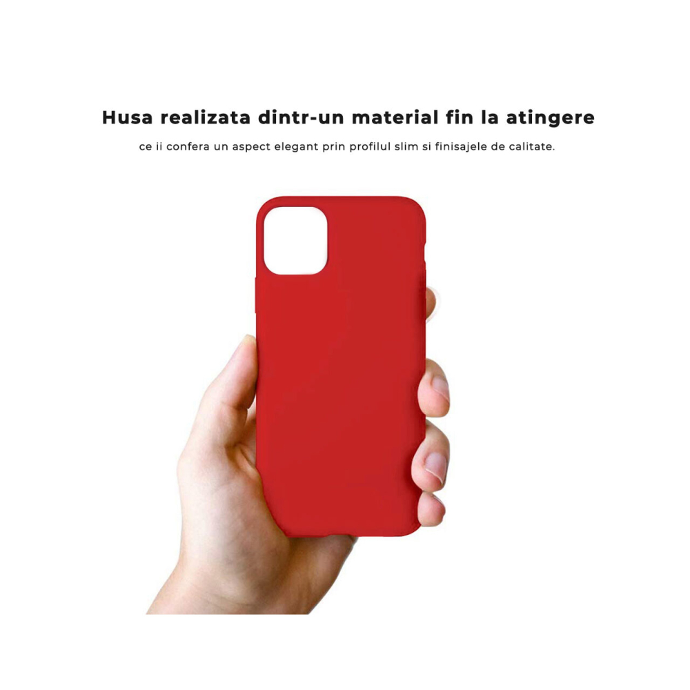 Husa iPhone 11 Pro Lemontti Liquid Silicon Red [9]
