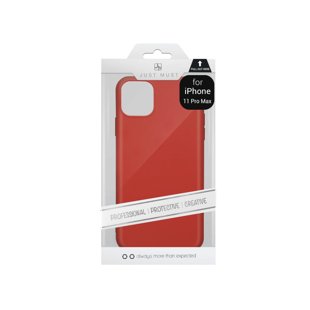 Husa iPhone 11 Pro Max Just Must Silicon Candy Red [3]