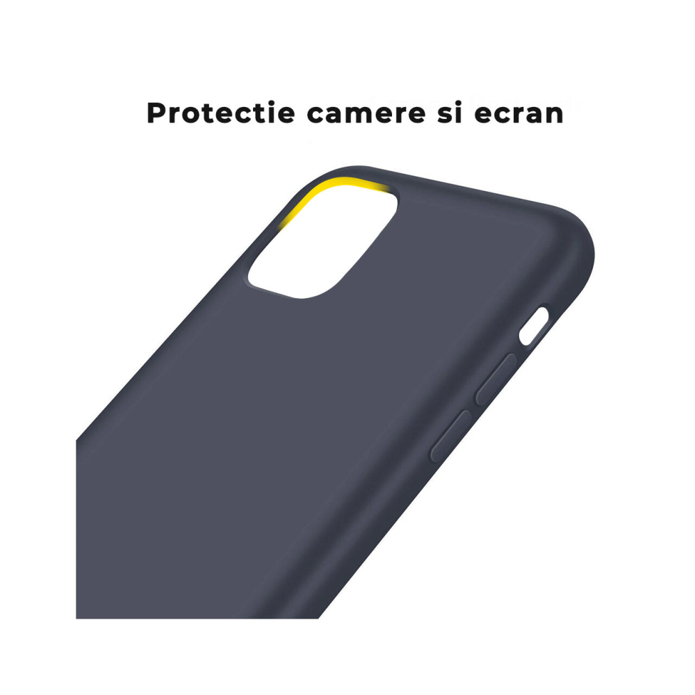 Husa iPhone 11 Pro Max Lemontti Liquid Silicon Dark Blue [5]
