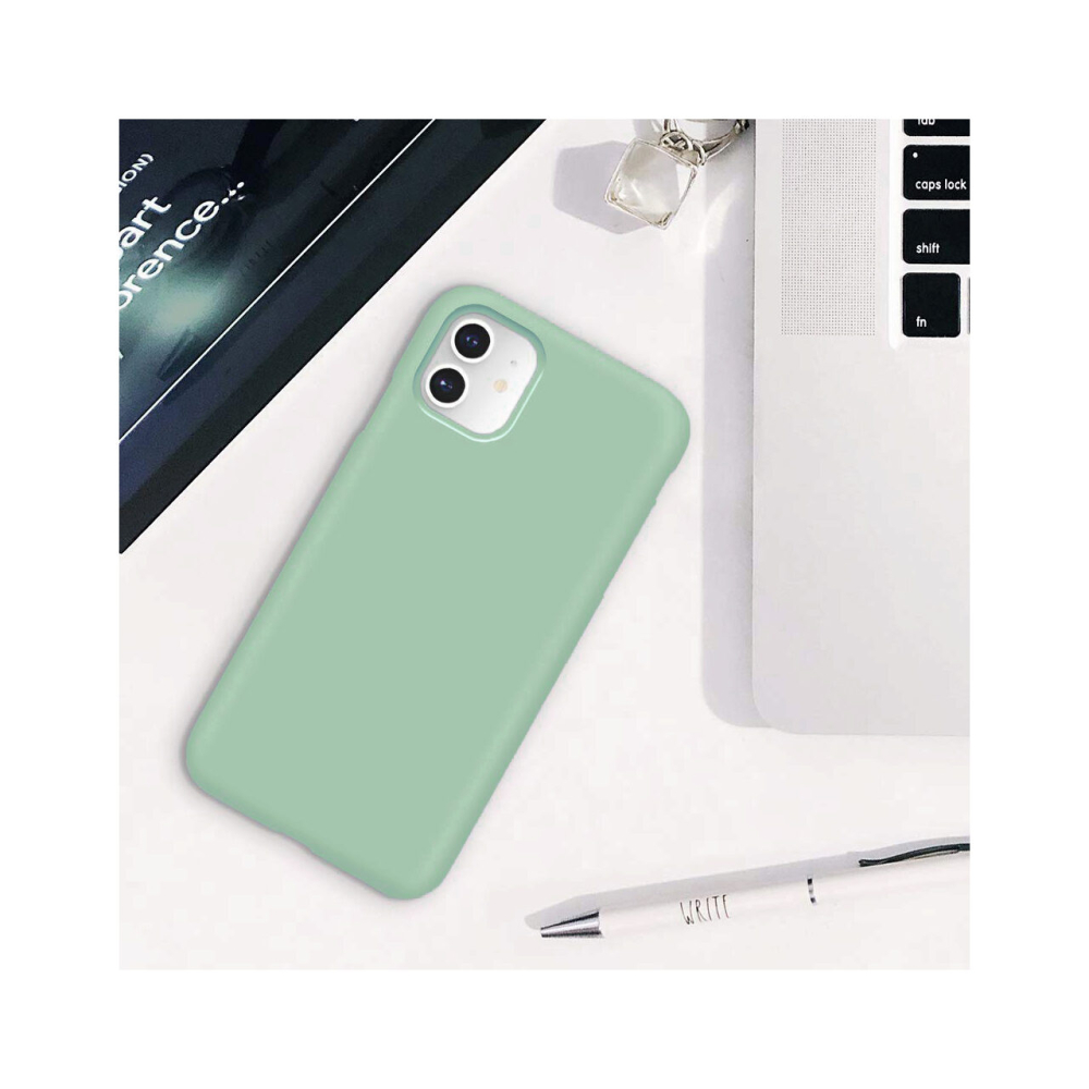 Husa iPhone 11 Pro Max Lemontti Liquid Silicon Light Green [7]