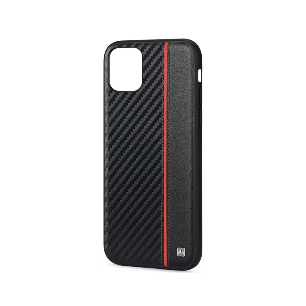 Husa iPhone 11 Pro Meleovo Carbon Black & Red [4]