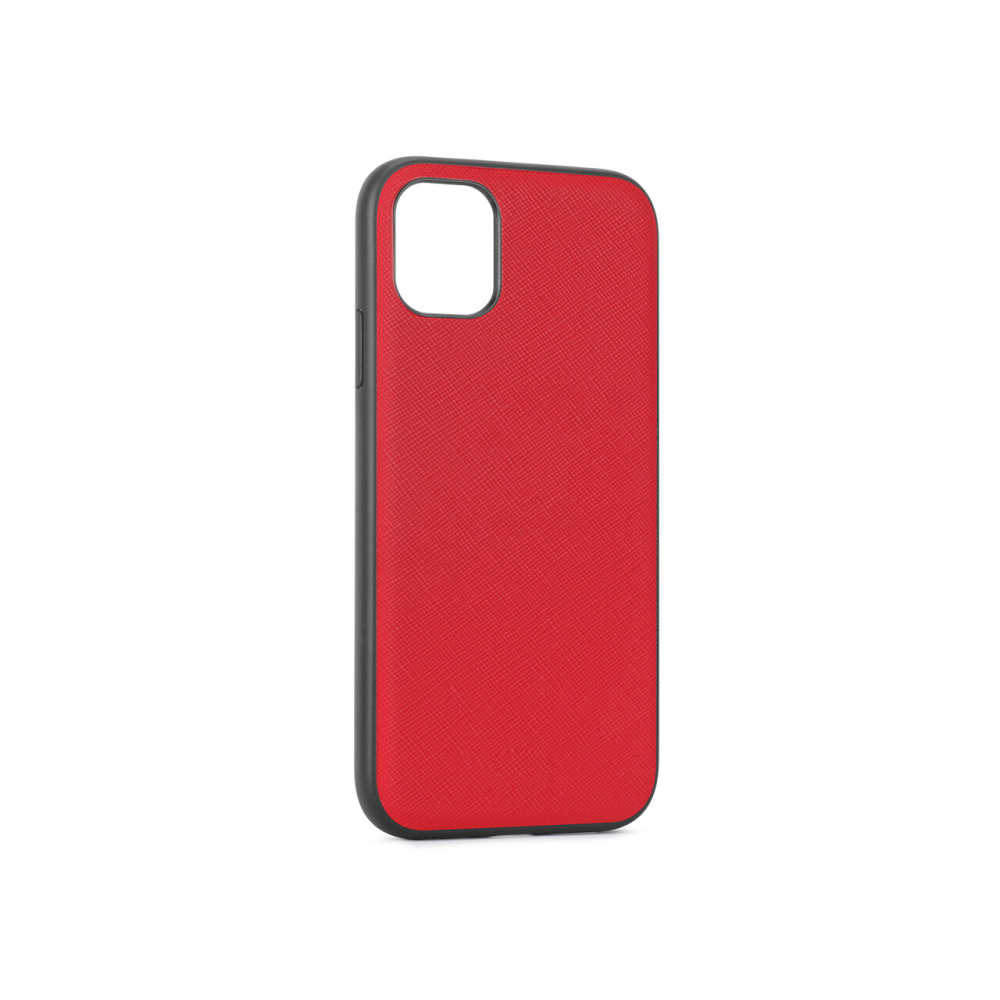 Husa iPhone 11 Pro Meleovo Saffiano Magnetic Red (placuta metalica integrata) [2]