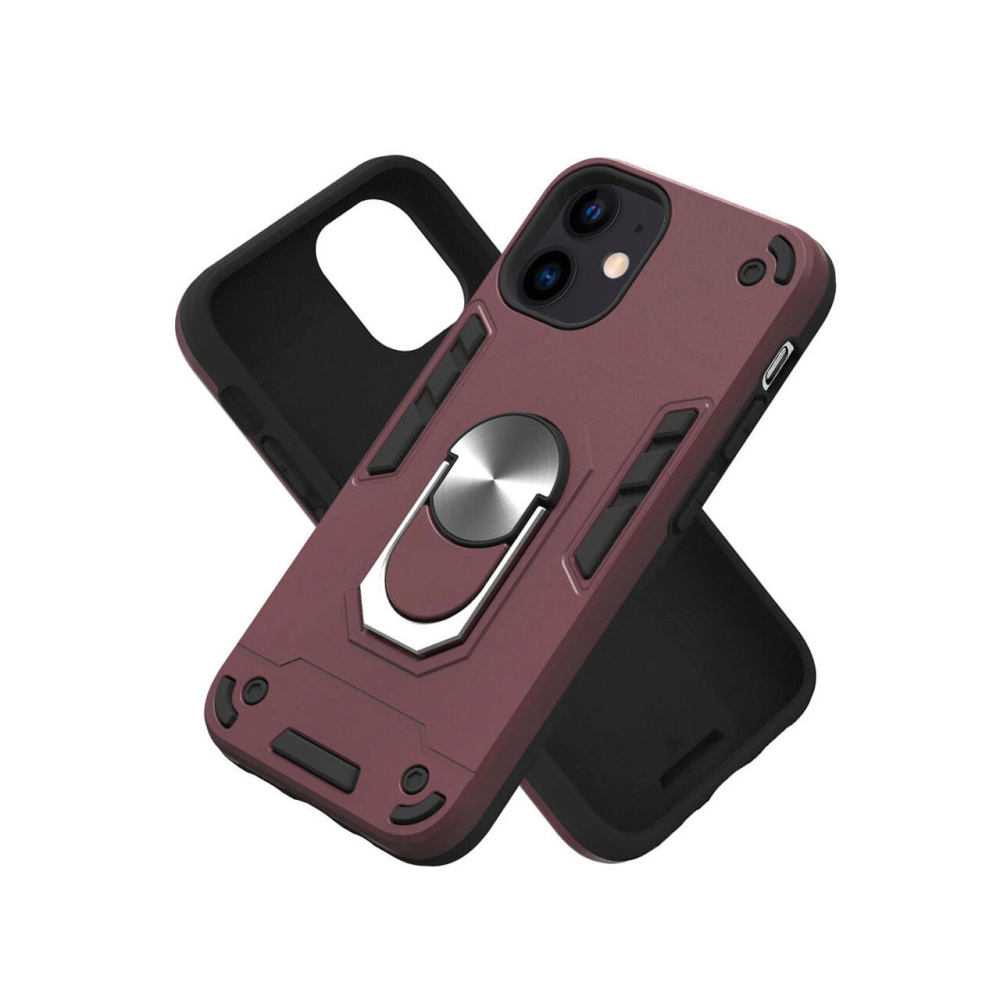 Husa iPhone 12 Mini Lemontti Armour Series 2 in 1 Wine Red [4]