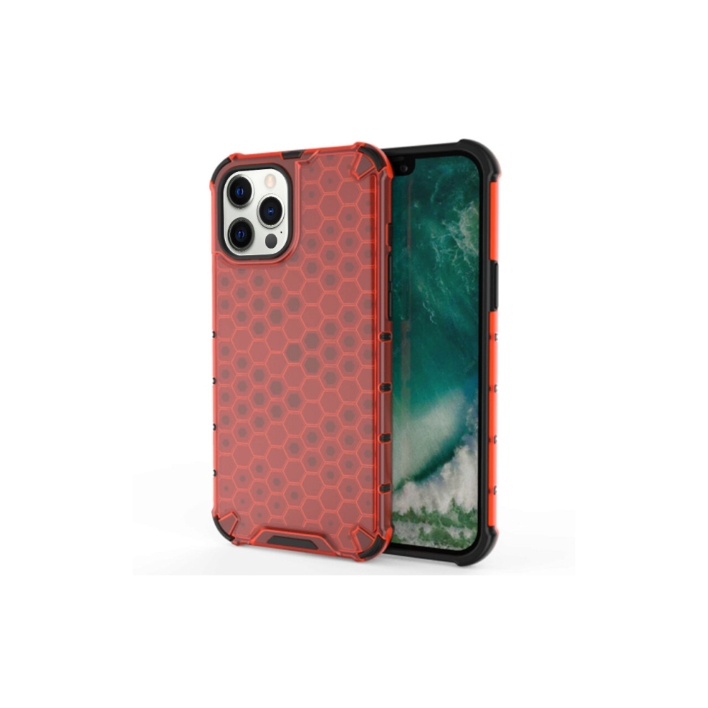 Husa iPhone 12 Pro Max Lemontti Honeycomb Red [3]
