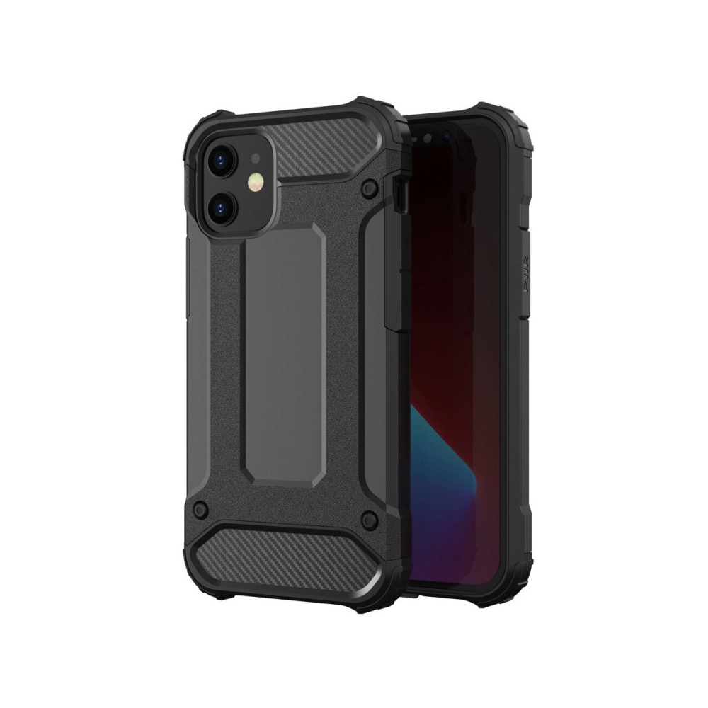Husa iPhone 12 Pro Max Lemontti Hybrid Armor Negru [7]