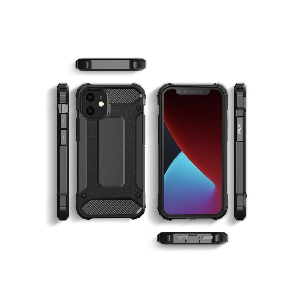 Husa iPhone 12 Pro Max Lemontti Hybrid Armor Negru [5]