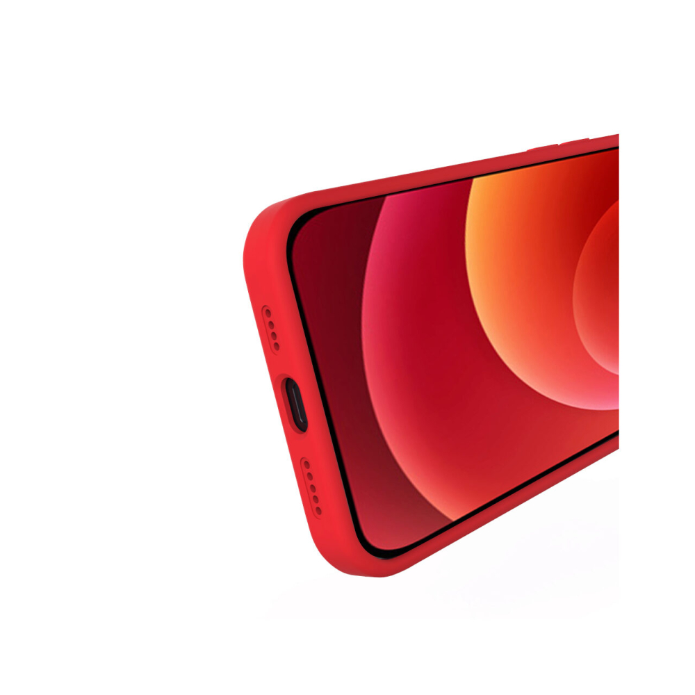Husa iPhone 12 Pro Max Lemontti Liquid Silicon Red [4]