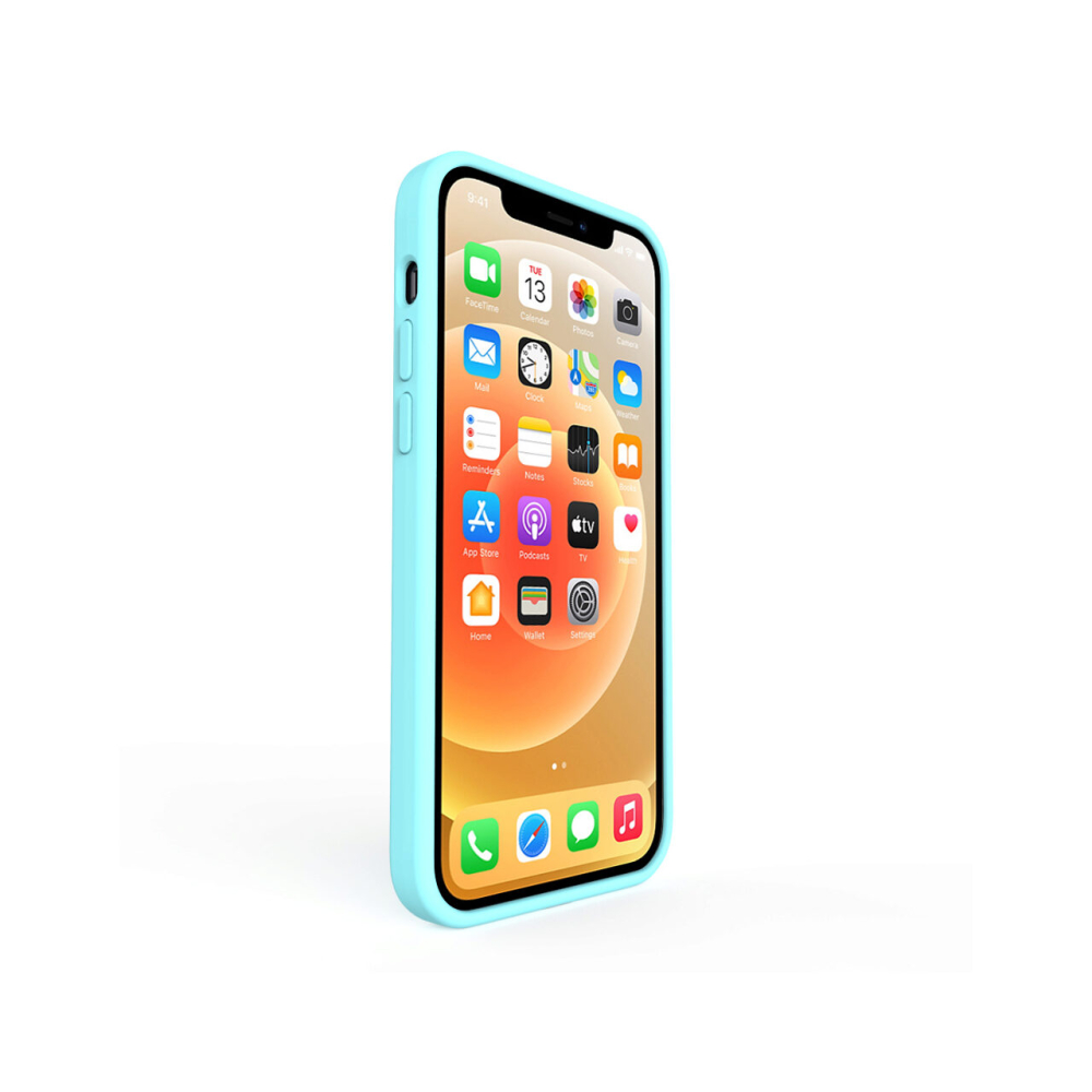 Husa iPhone 12 Pro Max Lemontti Liquid Silicon Tiffany Blue [3]