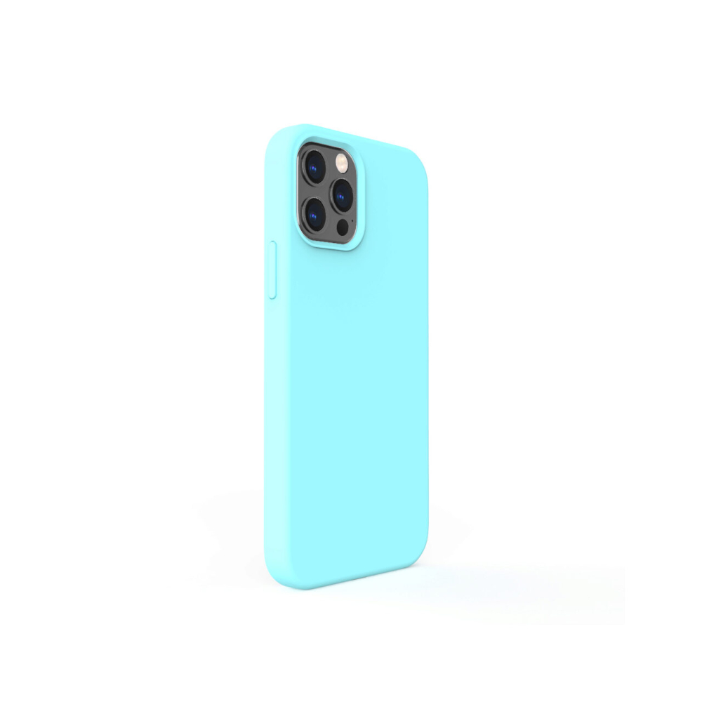 Husa iPhone 12 Pro Max Lemontti Liquid Silicon Tiffany Blue [5]