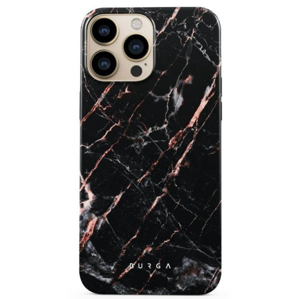 Husa iPhone 13 Pro Burga Dual Layer Rose Gold Marble [5]