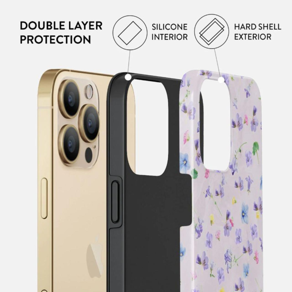 Husa iPhone 13 Pro Burga Dual Layer Wildflower [2]