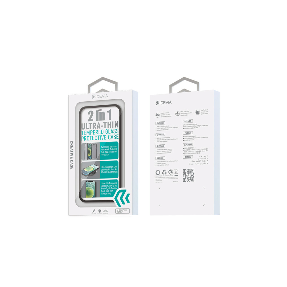 Husa iPhone 13 Pro Devia 2 in 1 Ultra Thin Black [5]
