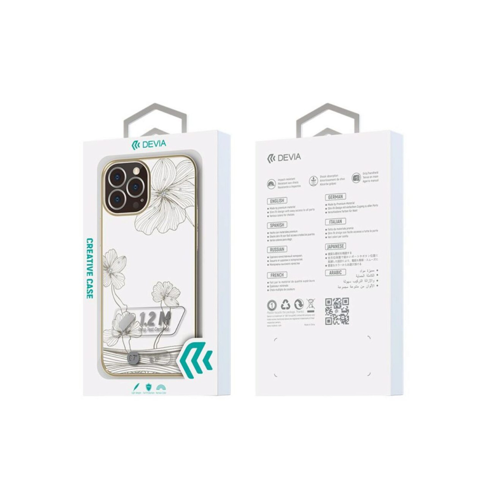 Husa iPhone 13 Pro Devia Crystal Flora Silver [2]