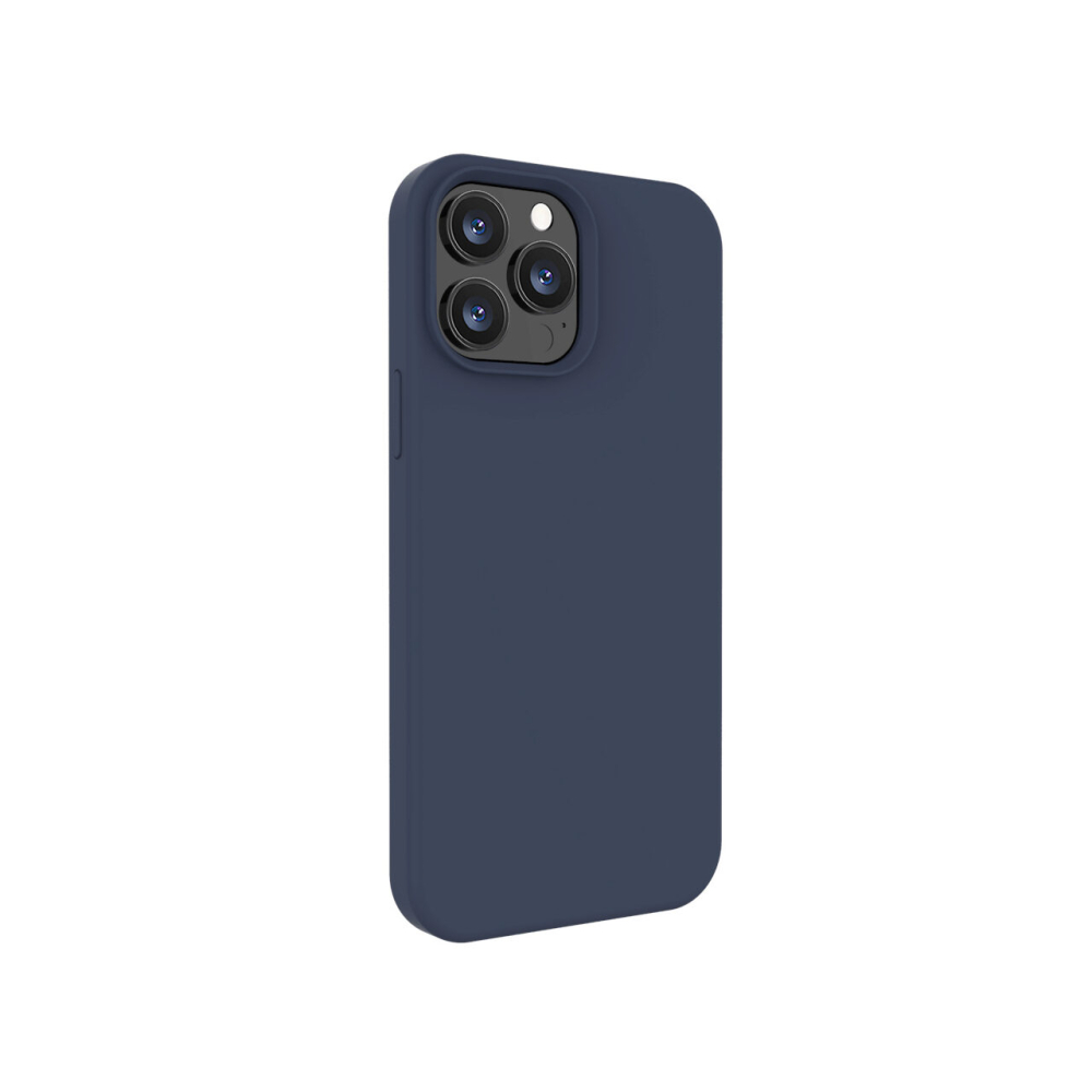 Husa iPhone 13 Pro Lemontti Liquid Silicon Dark Blue [3]