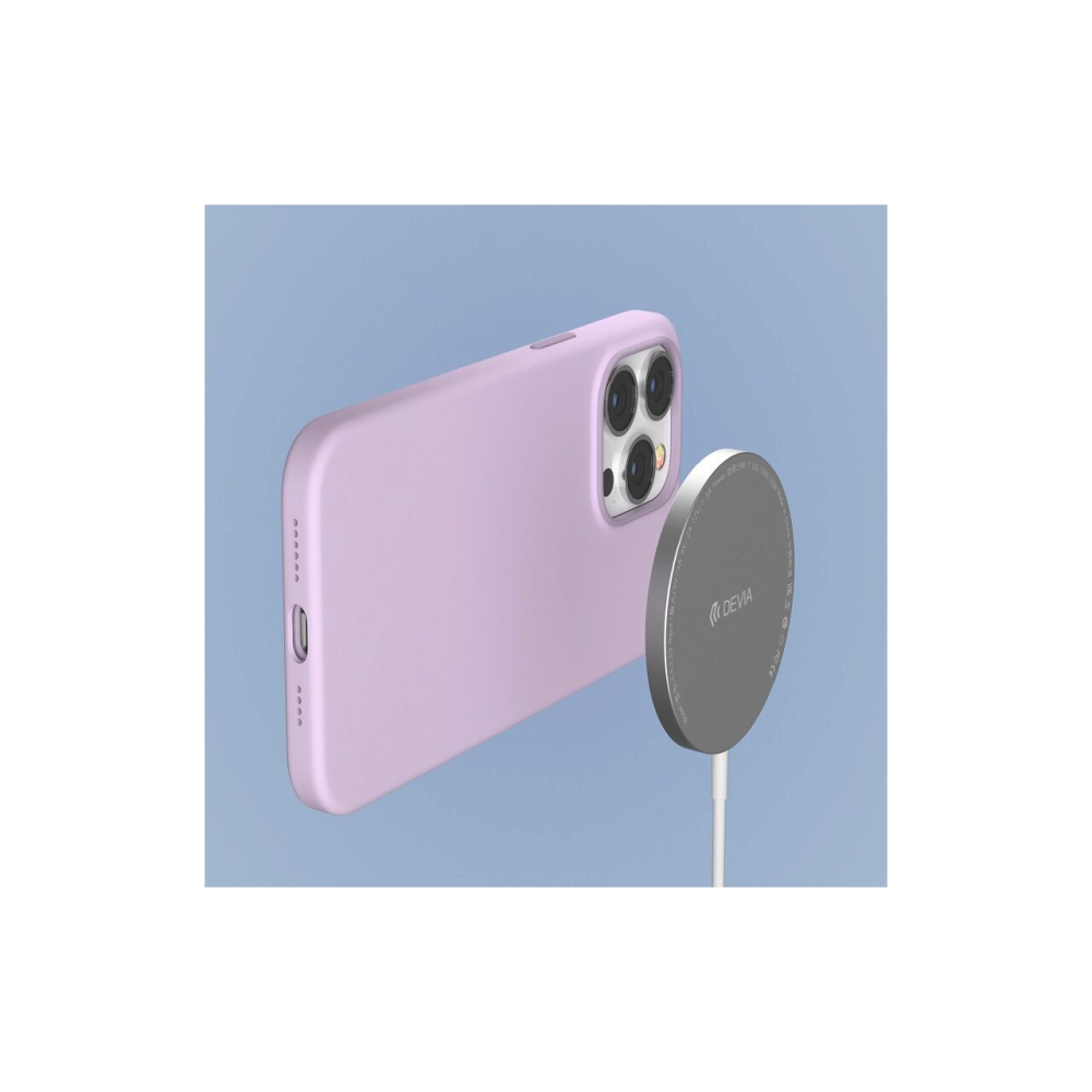 Husa iPhone 14 Plus Devia Nature Series Silicone Magnetic Purple [2]