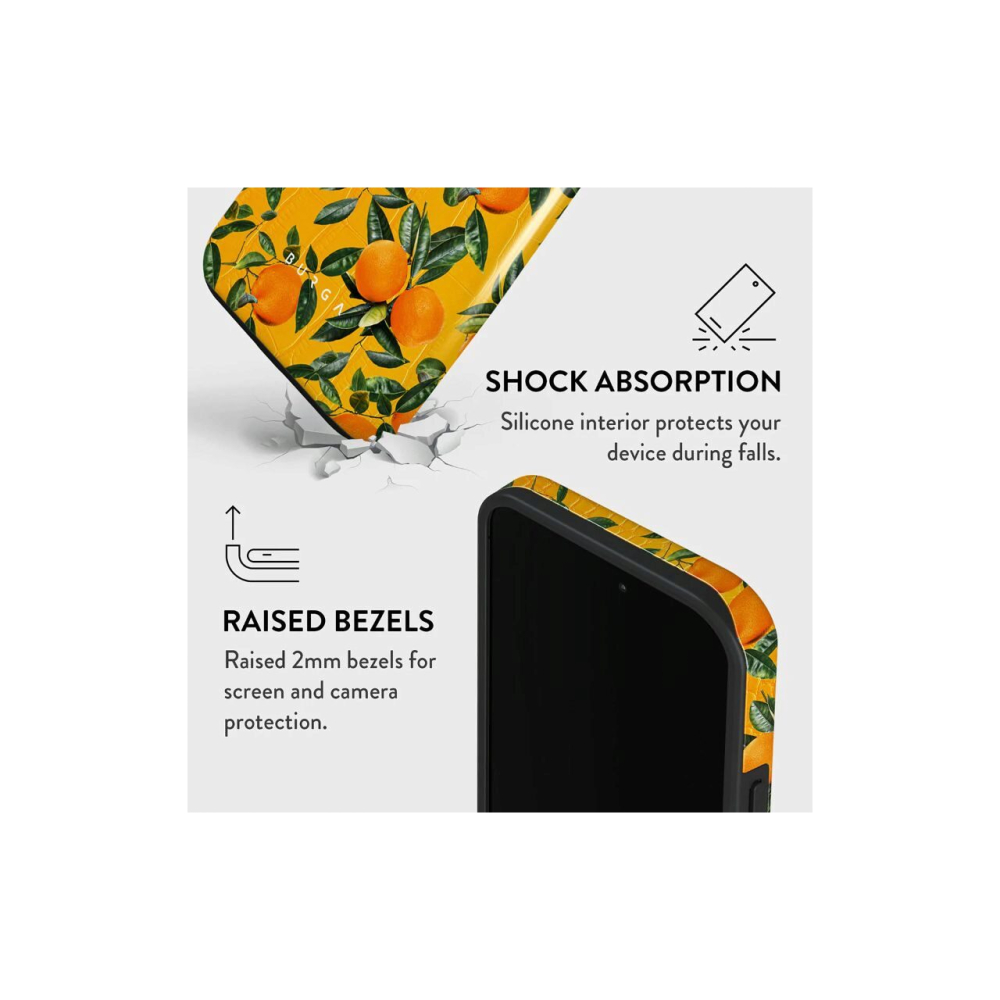 Husa iPhone 14 Pro Burga Dual Layer Orange Lemonade [3]