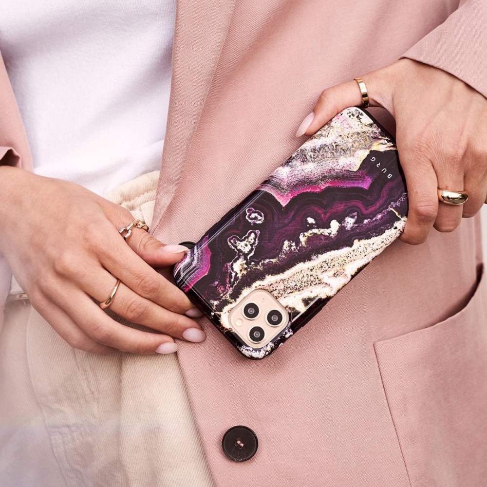 Husa iPhone 14 Pro Burga Dual Layer Purple Skies [4]