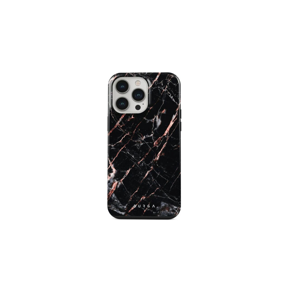 Husa iPhone 14 Pro Max Burga Dual Layer Rose Gold Marble [4]