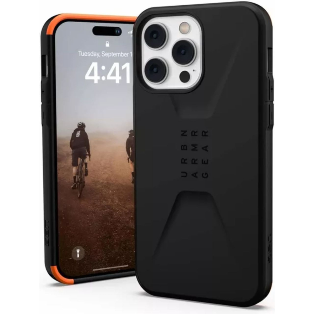 Husa iPhone 14 Pro Max UAG Civilian Series Black, military drop tested [8]