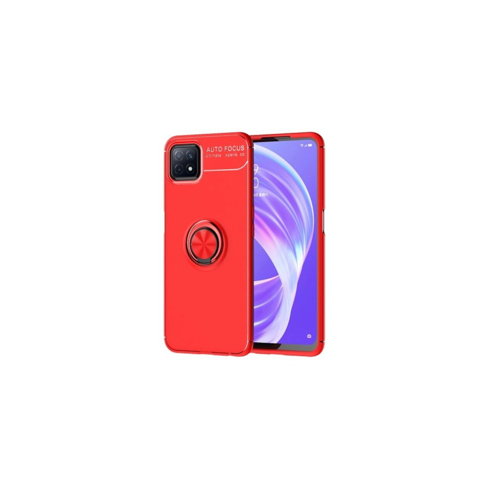 Husa Oppo A72 5G Lemontti Metal Ring Holder Red [3]