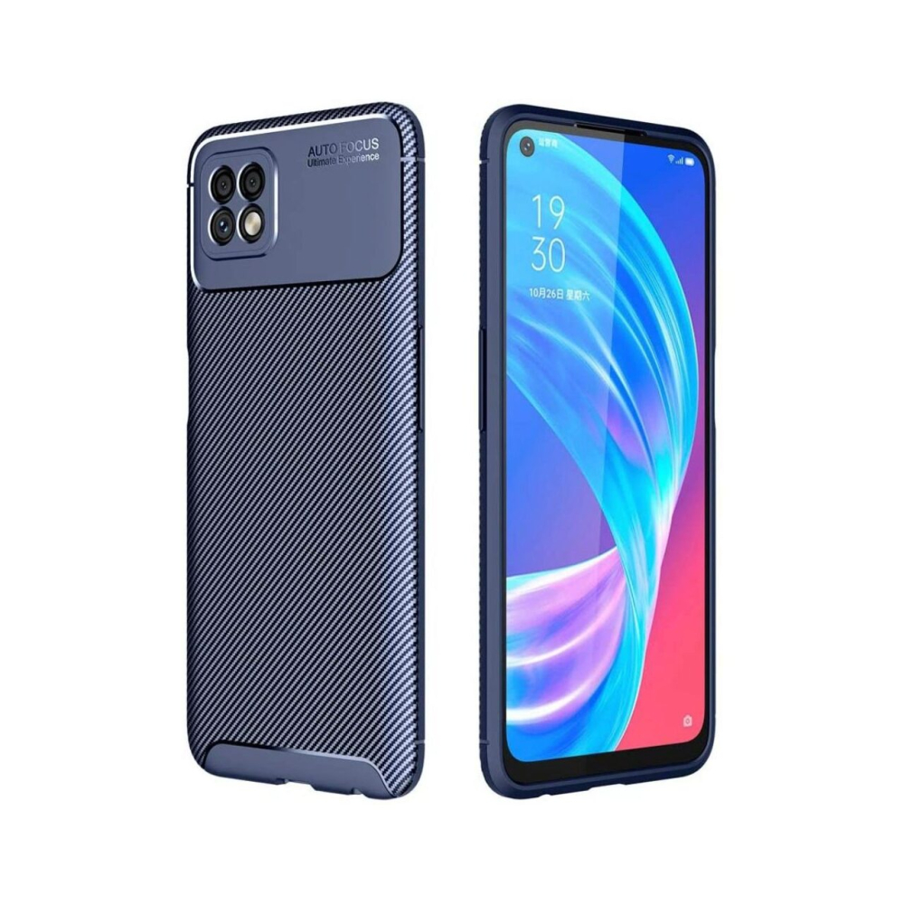 Husa Oppo A72 Lemontti Carbon Fiber Blue [2]