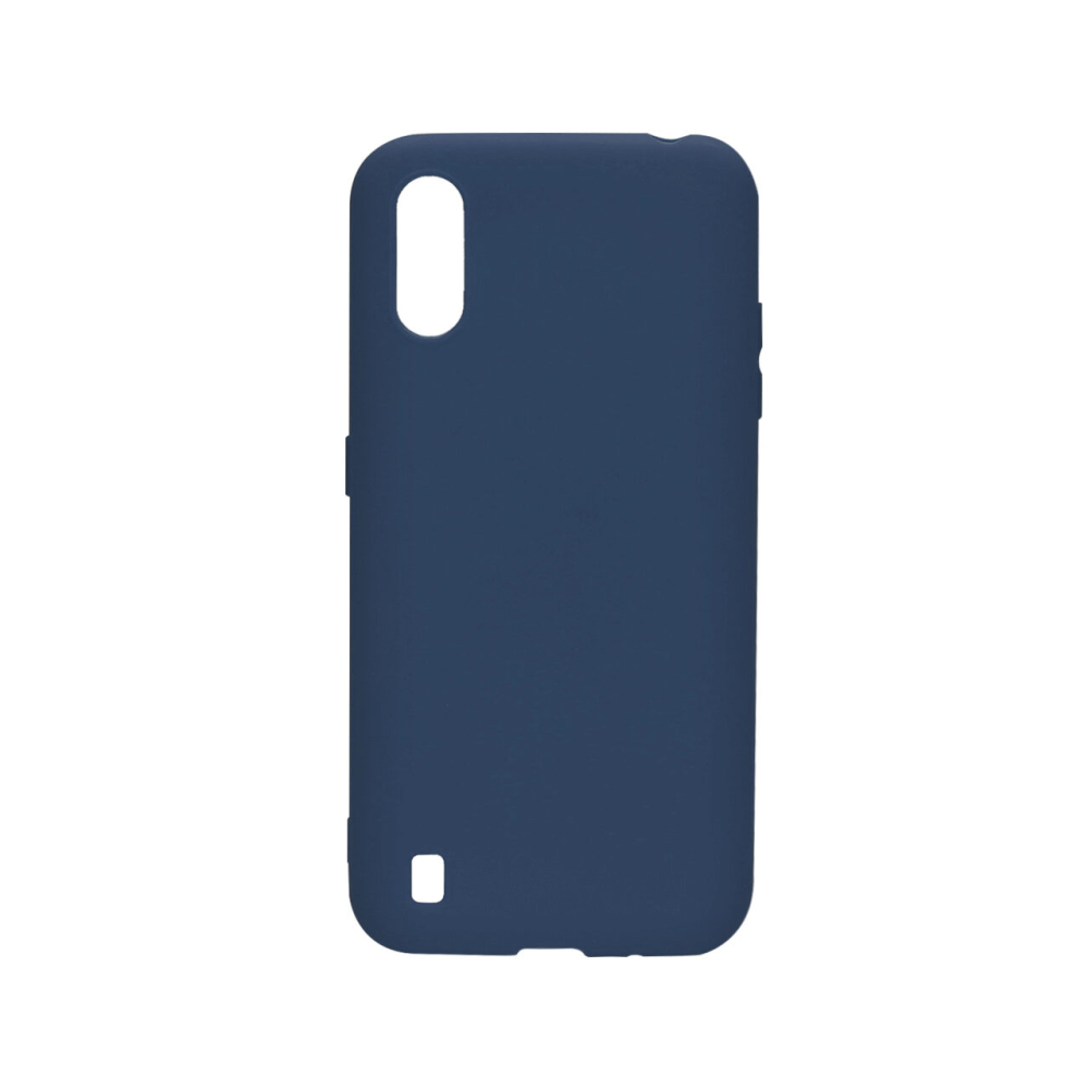 Husa Samsung Galaxy A01 Lemontti Silicon Silky Albastru Inchis [8]