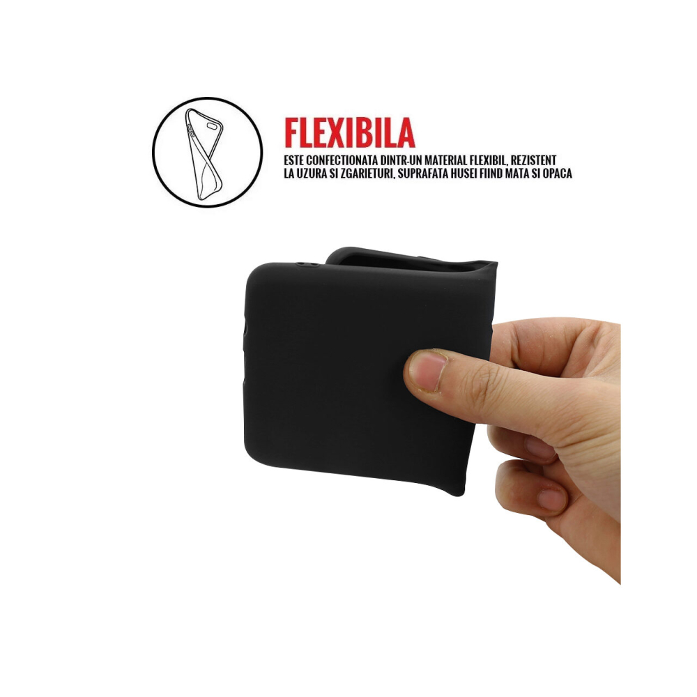 Husa Samsung Galaxy A01 Lemontti Silicon Silky Negru [5]