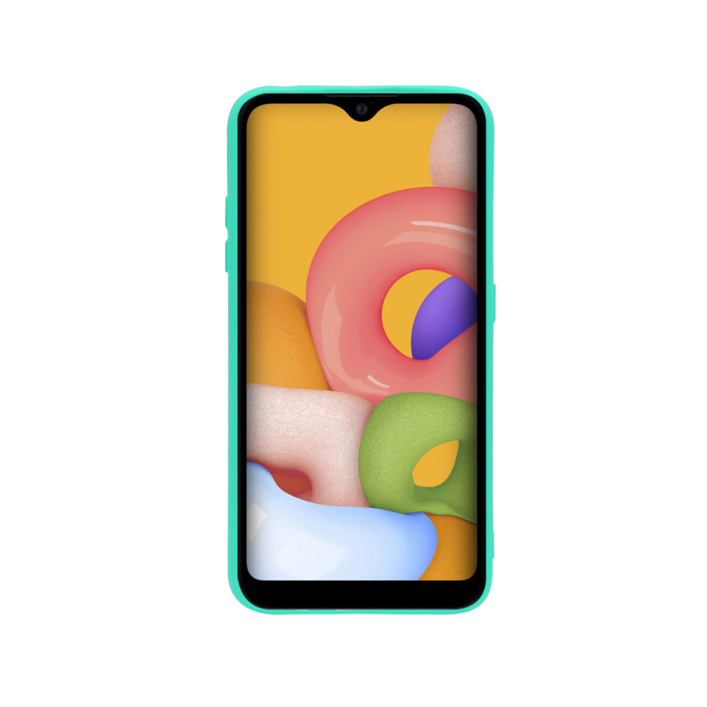 Husa Samsung Galaxy A01 Lemontti Silicon Silky Turcoaz [2]