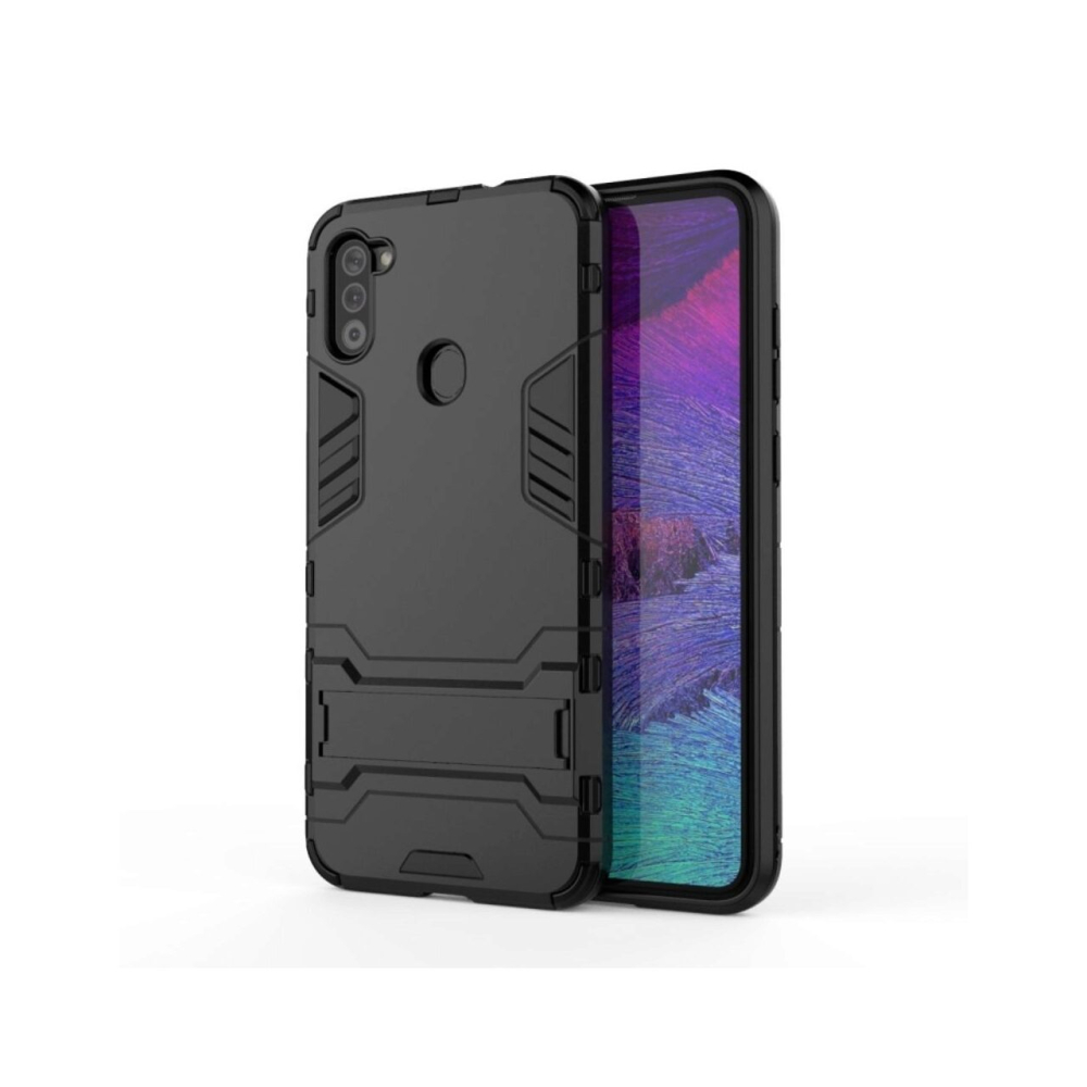 Husa Samsung Galaxy A11 Lemontti Shockproof Case Black [3]