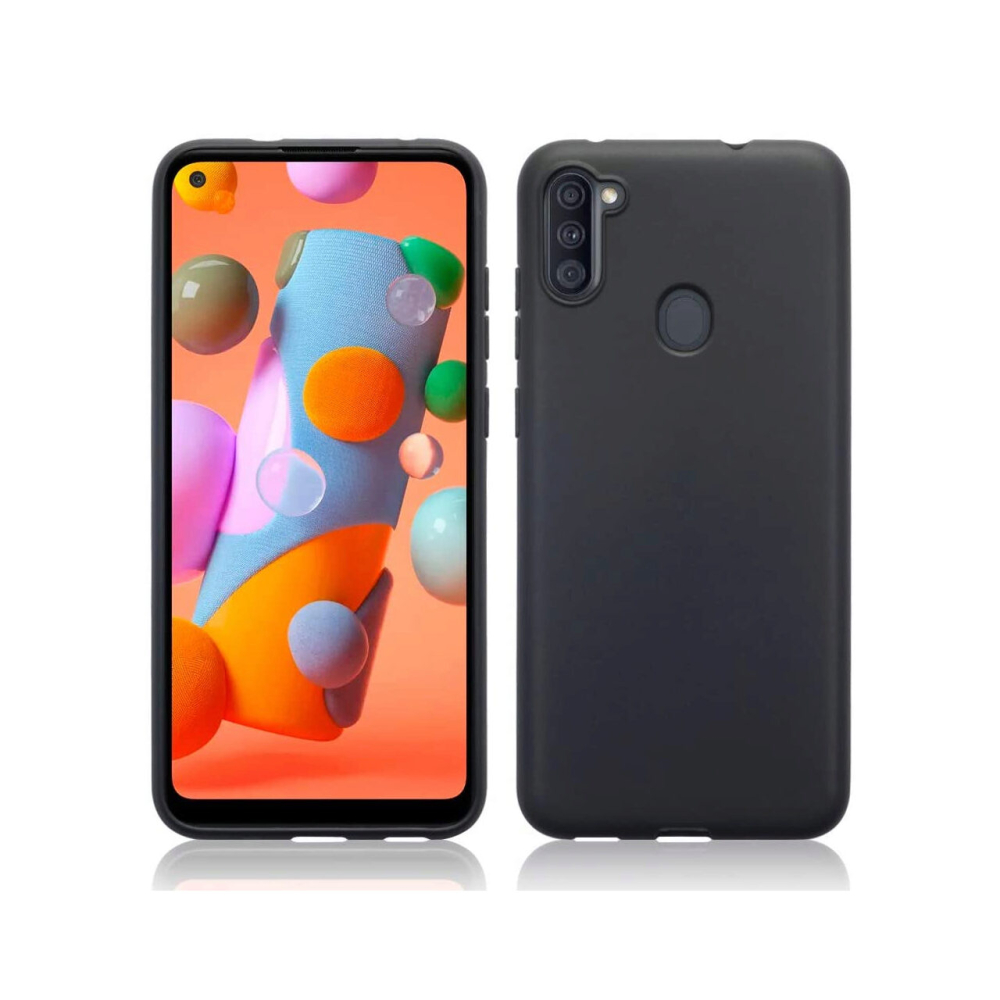 Husa Samsung Galaxy A11 Lemontti Silicon Silky Negru [4]