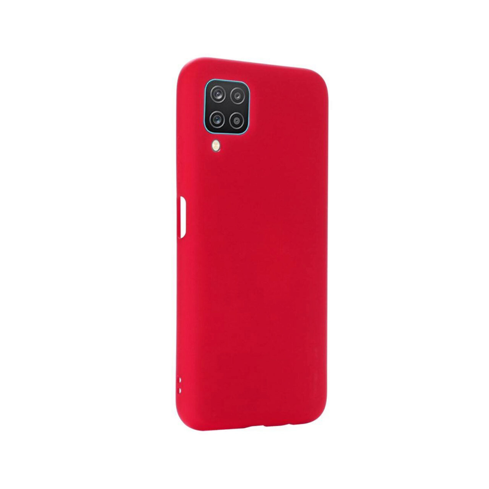 Husa Samsung Galaxy A12 Lemontti Silicon Silky Rosu [2]