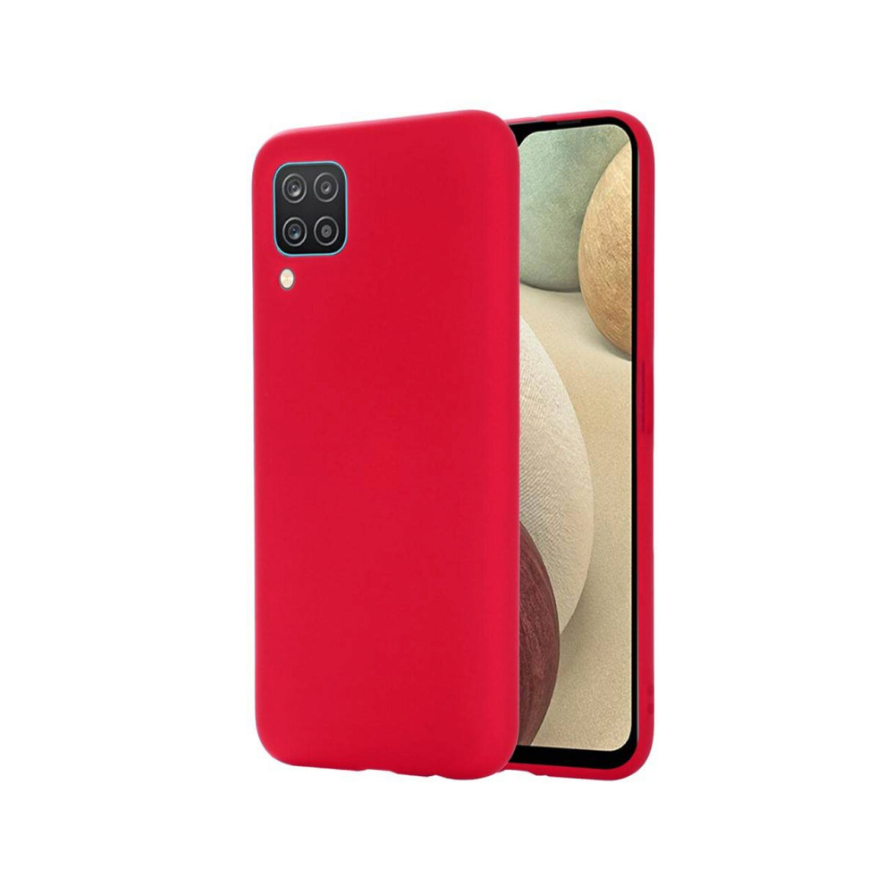 Husa Samsung Galaxy A12 Lemontti Silicon Silky Rosu [4]