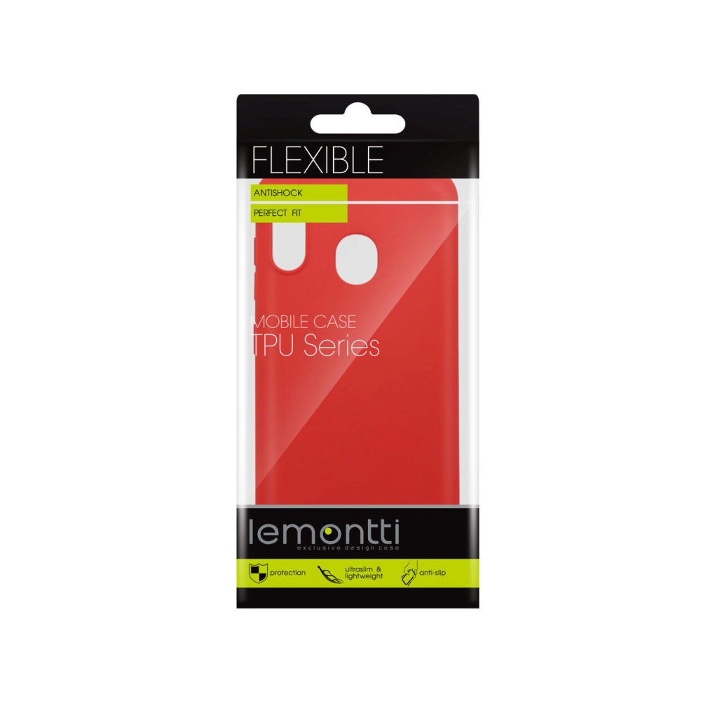 Husa Samsung Galaxy A20 / A30 Lemontti Silicon Silky Rosu [2]