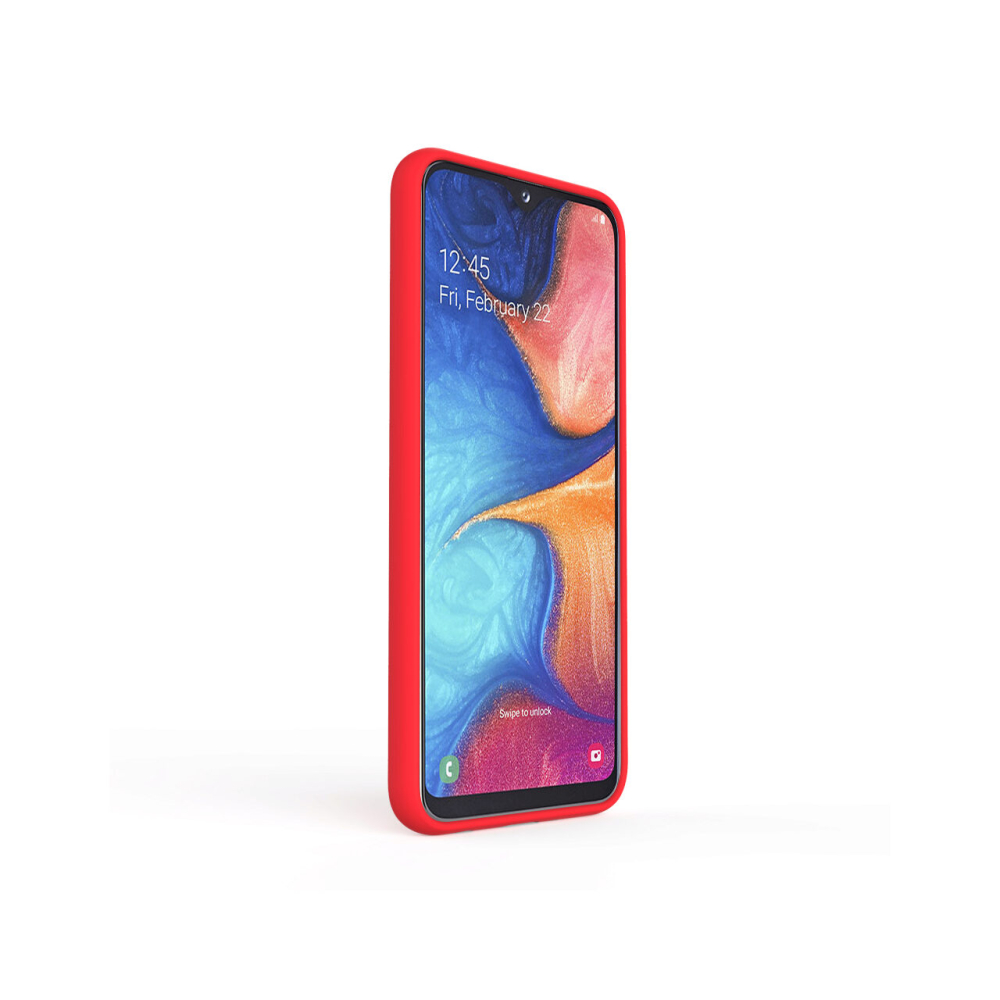 Husa Samsung Galaxy A20e Lemontti Liquid Silicon Red [3]