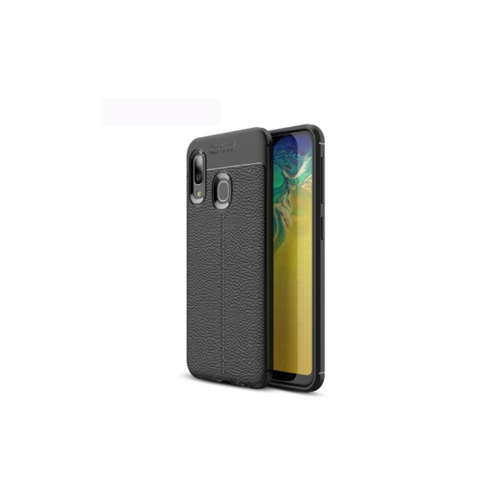 Husa Samsung Galaxy A20e Lemontti Litchi Black [5]
