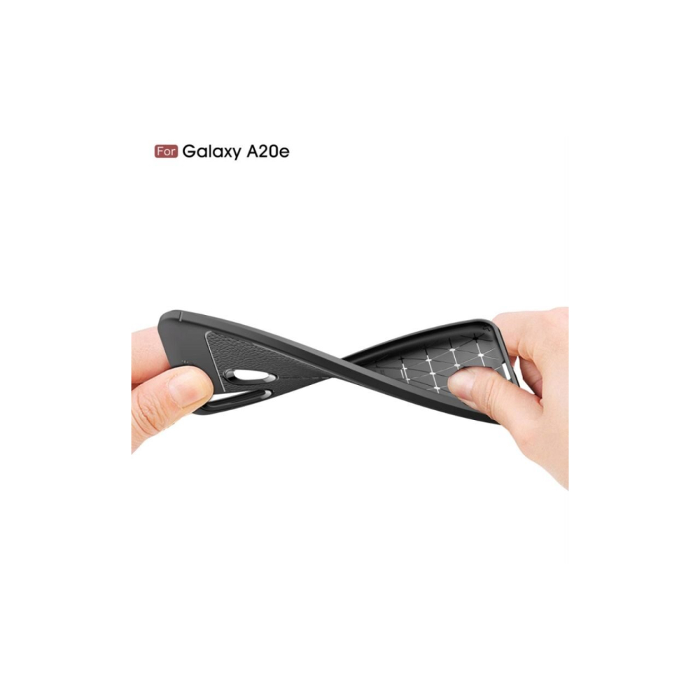 Husa Samsung Galaxy A20e Lemontti Litchi Black [3]