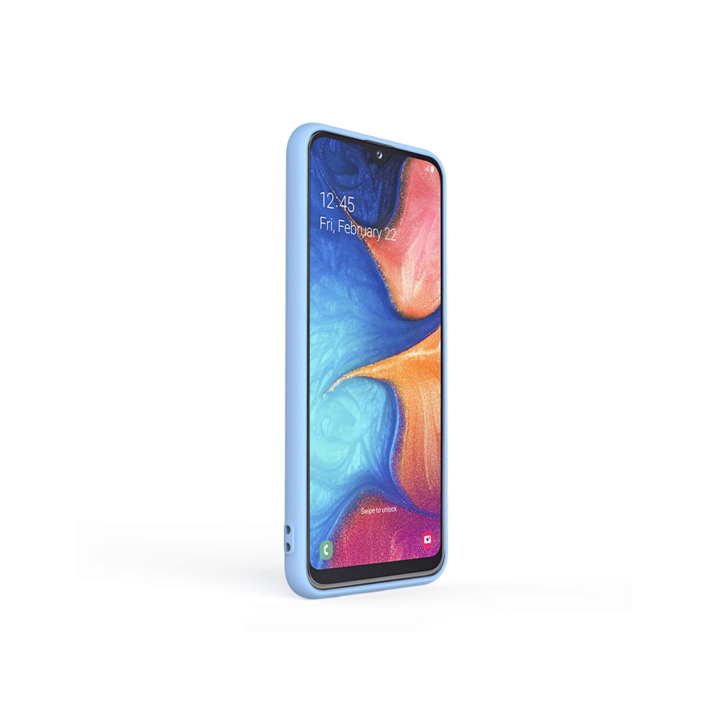 Husa Samsung Galaxy A20e Lemontti Silicon Soft Slim Light Blue [3]