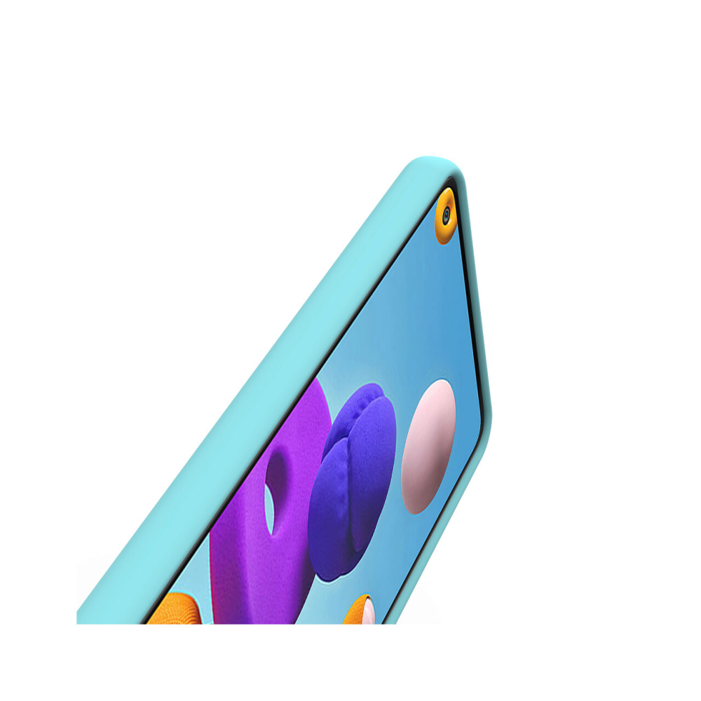 Husa Samsung Galaxy A21s Lemontti Liquid Silicon Tiffany Blue [2]