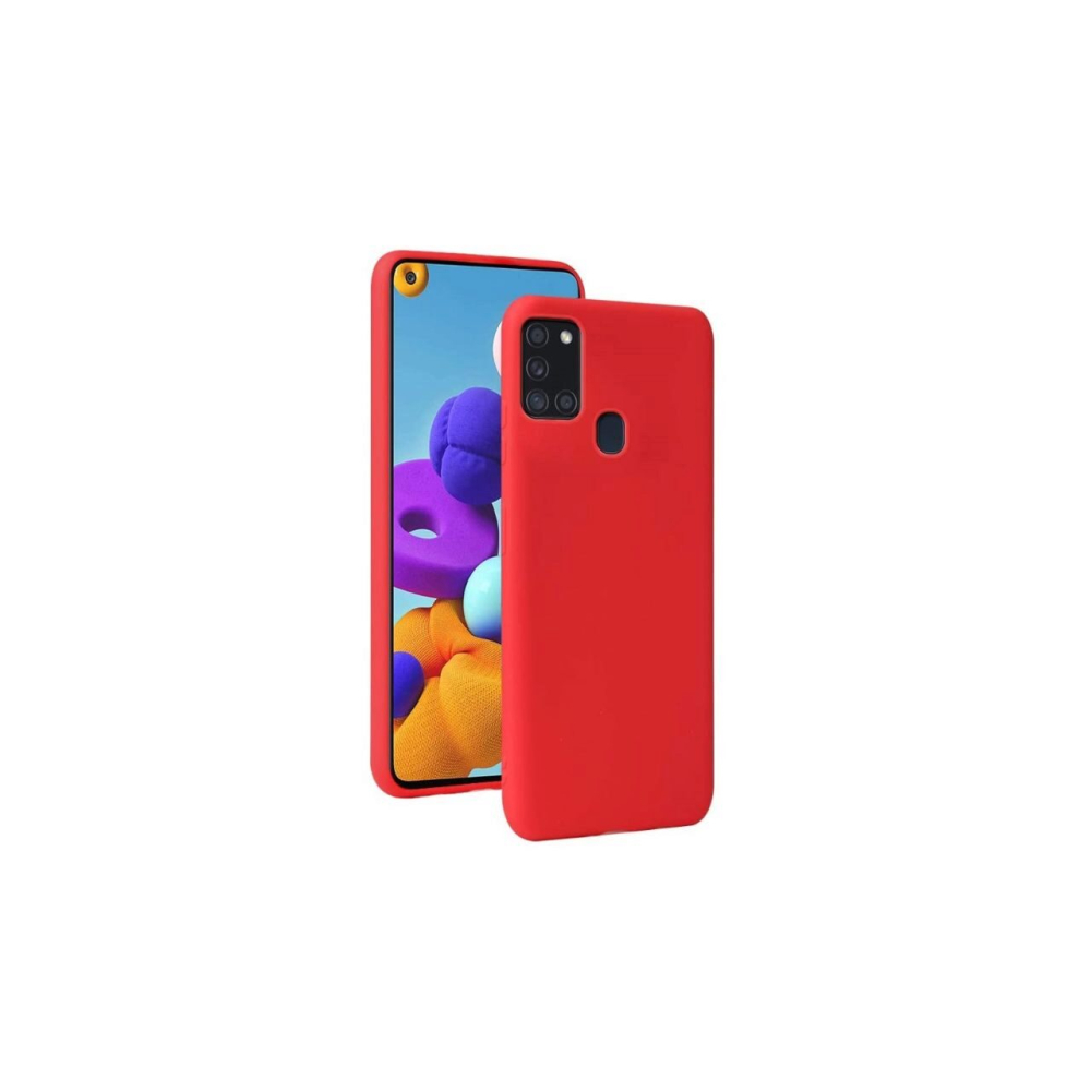 Husa Samsung Galaxy A21s Lemontti Silicon Silky Rosu [2]