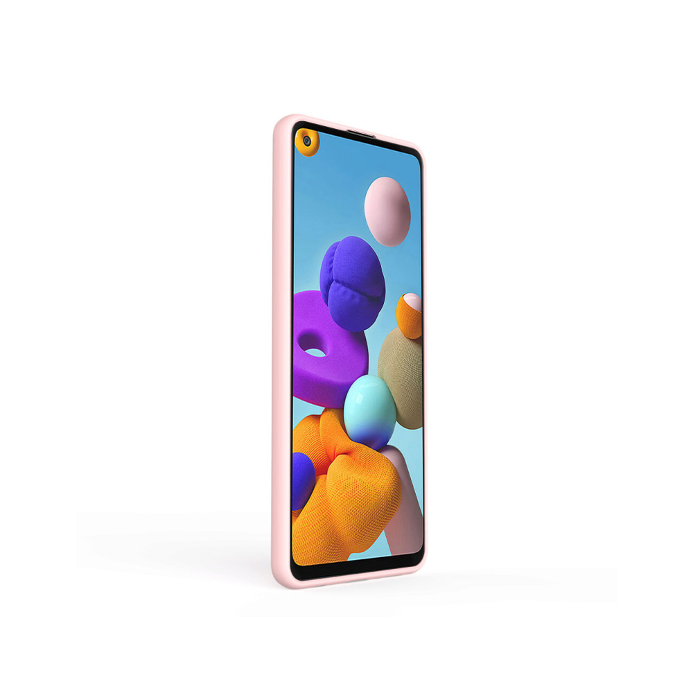 Husa Samsung Galaxy A21s Lemontti Silicon Soft Slim Pink Sand [3]